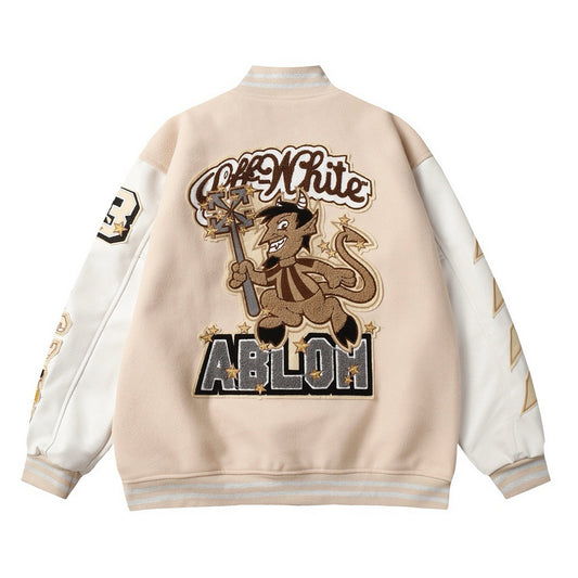 Jaqueta de Beisebol OFF WHITE